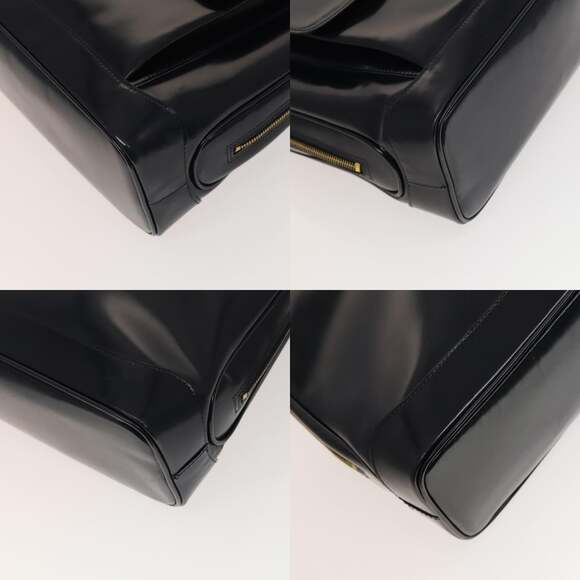 GUCCI Shoulder Bag Patent Leather Navy Gold 001 090 001 090 - Picture 10 of 12